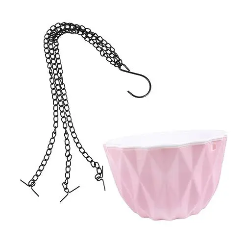 Produktbild: Toddmomy 1stk Hängende Töpfe Orchideenpflanze Pflanzgefäß Kräutertopf Diamant-dekor Selbstbewässernde Behälter Hängepflanzer Mit Rosa Kunststoffrohstoff Drinnen Wandbehang