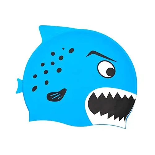 Produktbild: Toddmomy 1stk Individuelle Badekappen Süße Bademütze Badekappen Für Langes Haar Weiche Bademütze Hai-Badekappe Ohrschwimmzubehör Badekappe Für Herren Ohrenschützer Cartoon-Fisch Kind