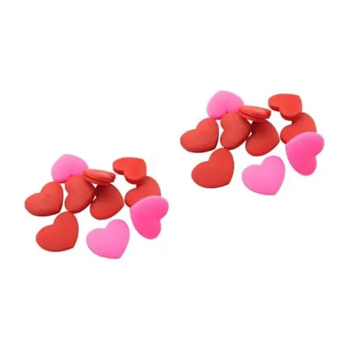 Produktbild: Toddmomy 20 STK Tennisracket Dämpfer Tennisracket Zubehör Tennisarm zur Vorbeugung Tennis-Absorber Dämpfer für Tennisschläger aus Silikon herzförmiger Tennisdämpfer Streifen Stoßdämpfer