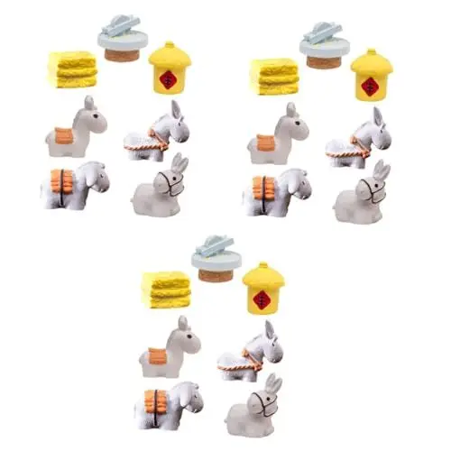 Produktbild: Toddmomy 21 STK Mikrolandschaftsdekoration Spielzeug Garten Kleine Statuen Mini-Esel-Figur Miniatur-Esel-dekor Winzige Tierdekore Gartenverzierung Esel Figur Kleiner Esel Schmuckstücke Harz