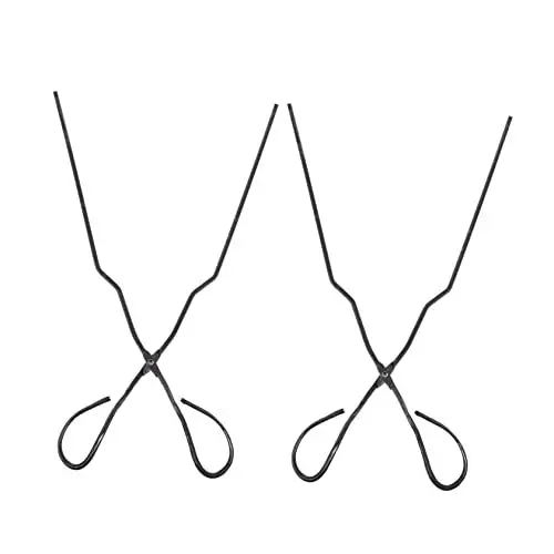 Produktbild: Toddmomy 2St Brioche-Zange Grillzubehör für den Außengrill Kaminholzkohlezange Grill-Kits Grillkohle grillen Grillversorgung BBQ-Tool Flachkopf Müllzange Zange Metall Clip