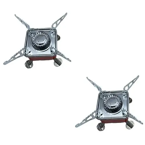 Produktbild: Toddmomy 2St Campingkocher klappbarer Herd Rucksackkocher tragbares Propangas Outdoor-Kochherd Outdoor Gear feuerzeuge Kochgeschirr Picknickkocher Gaskocher Falten Kochutensilien Gasherd