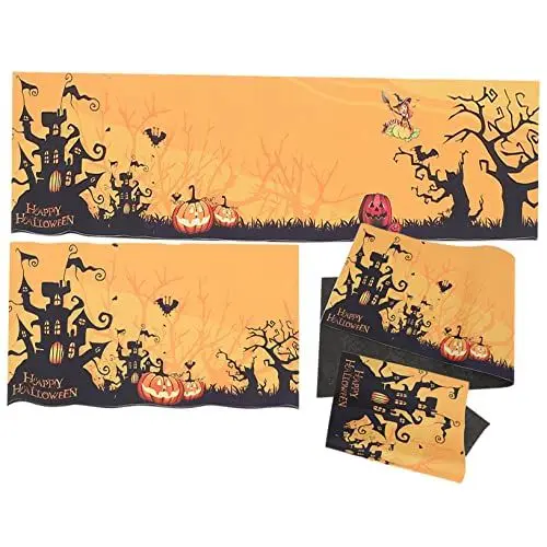 Produktbild: Toddmomy 2St Halloween-Bodenmatte Halloween-Badezimmermatte Halloween-Haustürmatte vordere Türmatte Halloween Halloween assecoires Halloween-Verzierung Kürbis Badezimmermatte PVC