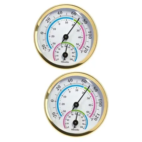 Produktbild: Toddmomy 2St Thermometer Hygrometer Wetter digitales Feuchtigkeitsmessgerät genau Spirituosenschrank digitale Wanduhr Feuchtigkeitsmesser Temperaturregler klein Weinschrank