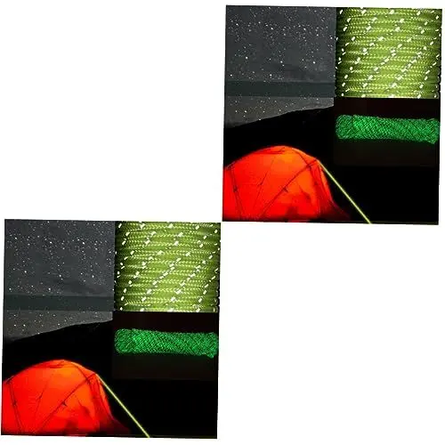 Produktbild: Toddmomy 2St messgerät gaussmeter waschbare zelten zubehör elastikband Reflective reflektierendes Seil leuchtende Schnur leuchtendes Seil reflektierende Schnur Camping Zeltseil Glühlinie