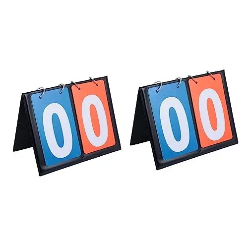 Produktbild: Toddmomy 2-Teiliges Tragbares -Set Mit Flip-Karte Flip-Anzeigetafeln Anzeigetafel Score-Keeper Tisch-Score Großes Pong-Tennis-Netz Pingpong-PVC Rote Fußball-Anzeigetafel