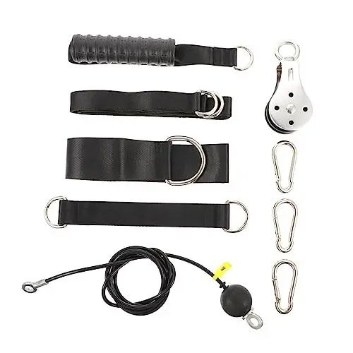 Produktbild: Toddmomy 2 Sätze Fitness-Kit brusthütchen Fitness Set Herunterziehen fitnesszubehör Motion Pro-Tools Trainingsseile Fitnessgeräte Seilzugmaschine Fitnesskabel Rolle Werkzeug Abzieher Metall