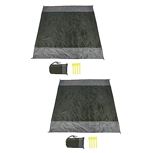 Produktbild: Toddmomy 2 Sätze Strandmatte Picknickdecke Tragbare Picknickdecke Outdoor-decke Packbare Decke Im Freien Picknickdecke Im Freien Campingdecke Picknickzubehör Polyestertuch Wasserdicht