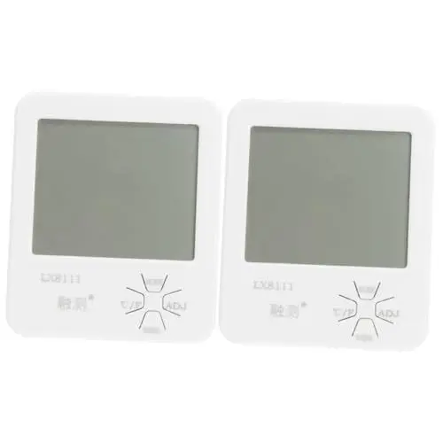 Produktbild: Toddmomy 2 Stk Elektronischer Temperatur- und Feuchtigkeitsmesser digitaler Gewächshaus Hygrometer raumthermometer innen Innenthermometer digitales Thermometer drinnen Plastik Weiß