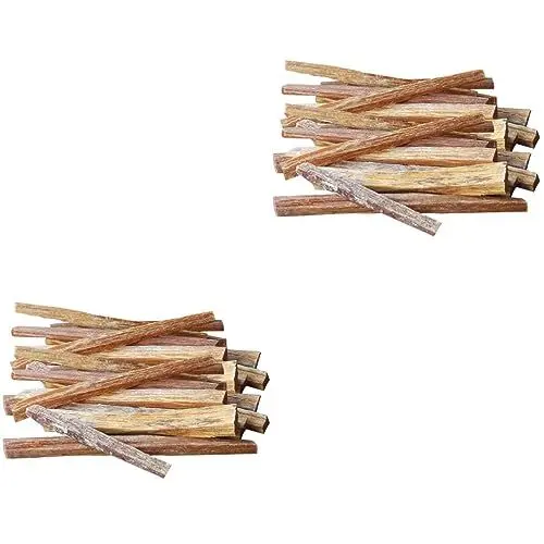 Produktbild: Toddmomy 2 Stück 1 Brandstreifen Ofengetrocknete Holzstäbchen Holz Klebt Brennholz Kaminanzünder Schnelle Flammenstarter Kamin Streichhölzer Holz Anzünden Natürlich Hölzern Holzwerkzeuge