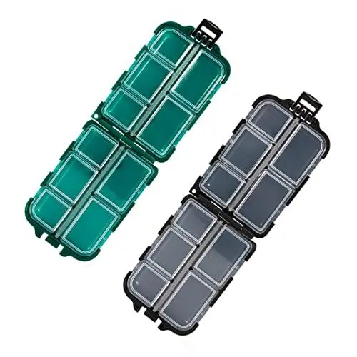 Produktbild: Toddmomy 2 Stück Angelköderbox Angelzubehör Organizer Kompakte Aufbewahrung Transparent für Verschiedene Köder für Angeln