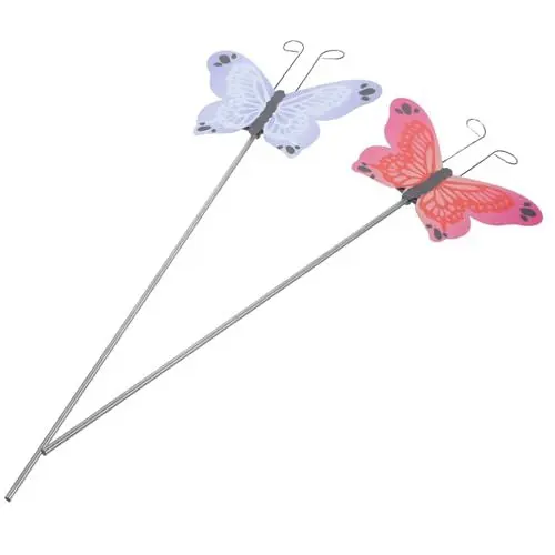 Produktbild: Toddmomy 2 Stück Metall Schmetterlings Gartendeko Bunte Gartenstecker für Outdoor Dekoration Wunderschöne Schmetterlingsornamente für und Gartenbeete