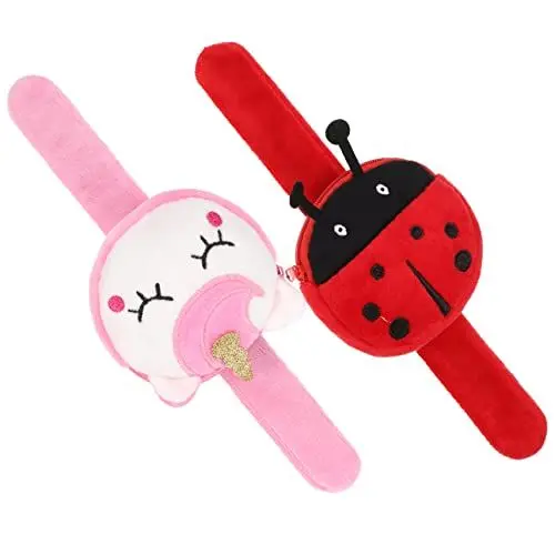 Produktbild: Toddmomy 2st Geldbörse Aus Pappa-Ring Einhorn Stofftier Kuscheltiere Von Huggers Gastgeschenke -schnappband Pin-geldbörse Glitzerarmbänder Tierische Armbänder Weihnachten Kind Armband