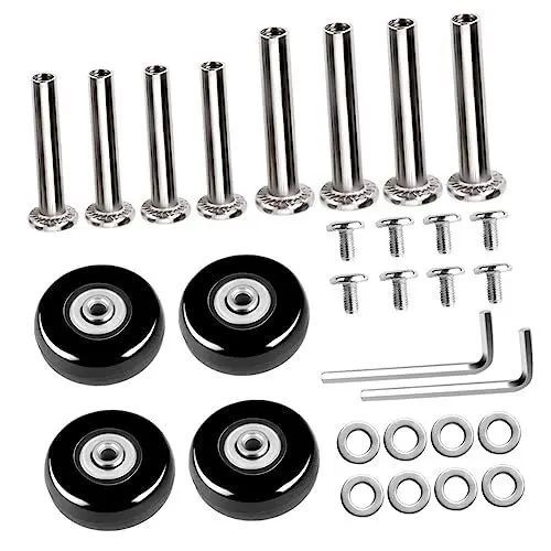 Produktbild: Toddmomy 30stücke Teiliges Set Mute Kofferrollen Ersatzräder Für Trolley Gepäck Leise Flexible Reparaturrollen Für Hartschalenkoffer Installieren Für Reisebedarf