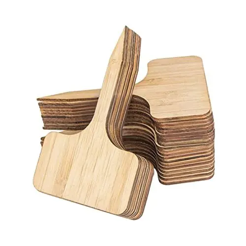 Produktbild: Toddmomy 30 Stück Förmige Pflanzenschilder aus Holz Langlebige Pflanzenetiketten für Garten Topfpflanzen und Gewächshaus Beschreibbare Holzstecker für Kräuter und Blumen Wetterfest Leicht