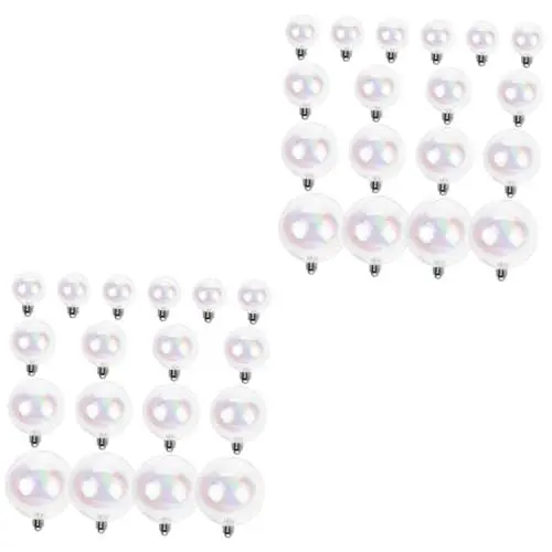 Produktbild: Toddmomy 36 STK Weihnachtskugeln Xms Baumkugeln Befüllbare Dekokugeln Klar Schillernde Weihnachtskugel Weihnachtsbaum Anhänger Halloween-Ornamente Kristallkugeln Auflegen Plastik Schüttgut