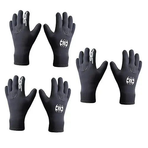 Produktbild: Toddmomy 3 Paare Winterhandschuhe Wärmere Neoprenhandschuhe Handschuhe Für Neoprenanzüge Aus Neopren Tauchhandschuhe Neoprenhandschuhe Für Den Winter Neoprenanzug-handschuhe Angeln Tauchen