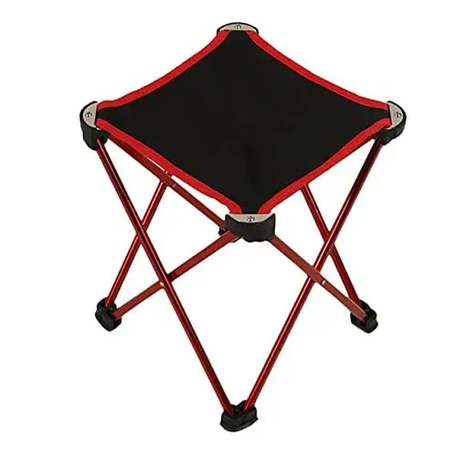 Produktbild: Toddmomy 3 STK Outdoor-Klapphocker kleine Faltung Kleiner Mehrzweckhocker Portable Chair klappbarhocker stühle Mini-Campinghocker langlebiger Klapphocker einfach Klappstuhl Grillhocker rot