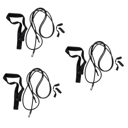 Produktbild: Toddmomy 3 Sätze Schwimmseil Schwarze Bungee-Seile Schwarze Taille schwimmgürtel schwimmgurt Schwimmbad Bungee Seil Schwimmtrainingszubehör Schwimmzugausrüstung Erwachsener Bahn Trainer
