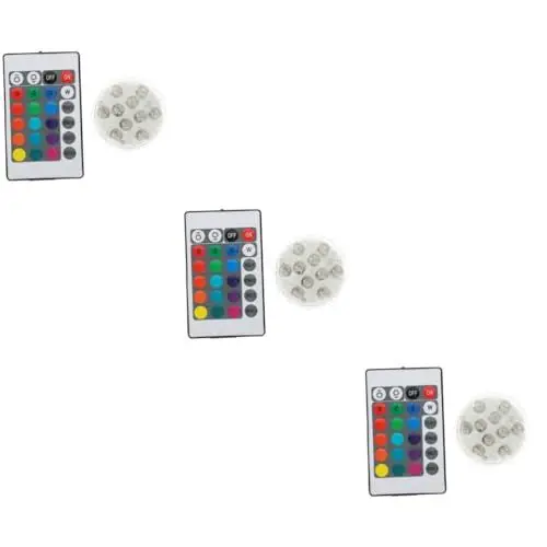 Produktbild: Toddmomy 3 Sätze Tauchlicht led ligts led-Light Teichbeleuchtung unter Wasser Unterwasser-LED-Leuchten tauchsieder Pool Teichlicht Unterwasserlandschaftslicht Fernbedienung Aquarium Lichter