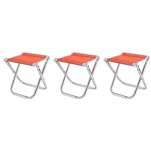 Produktbild: Toddmomy 3st Faltstuhl Sillas Plegables Portatil Camping-klappstuhl Klappstuhl Für Camping Zusammenklappbarer Hocker Zusammenklappbarer Anglerhocker Mazza Tragbar Reisen