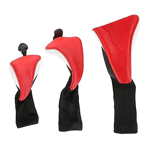 Produktbild: Toddmomy 3st Golf-Putter-Abdeckung Schlägerkopfabdeckung Golfschlägerhauben Für Hölzer Und Driver Mallet-Kopfbedeckung Golfabdeckungen Cooler Putter Fahrrinne Langer Hals Stoff Hölzern