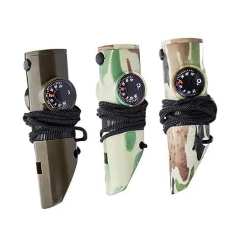 Produktbild: Toddmomy 3st Outdoor-überlebens Pfeife Survival-kit Für Kinder Outdoor-Pfeife 7 in 1 Survival- Schiedsrichter Pfeift Notfall-überlebenspfeife Not Kompass Armband Multifunktion Abs