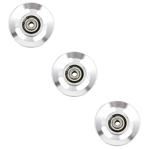 Produktbild: Toddmomy 3st Riemenscheibe Aus Aluminiumlegierung Universalkabel Seilzugrad Lasttragende Riemenscheibe Anheben Workout-flaschenzugsystem Gewichtsrolle Radlager Universal- Fitness Übungsrad
