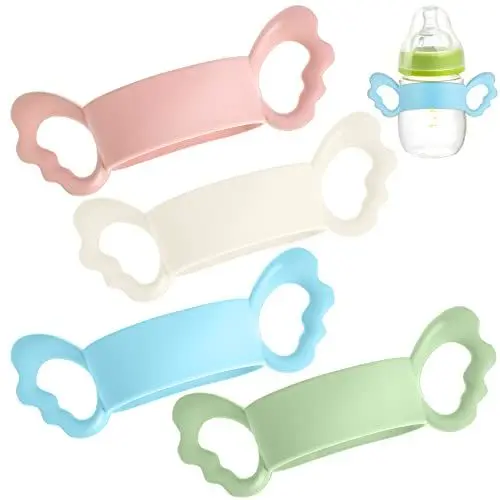 Produktbild: Toddmomy 4PCS Babyflaschen Griffe,Silikon Fütterungsflasche Tragegriffe Flaschengriff Halter Für Kinder Kleine Hand Greifdesign