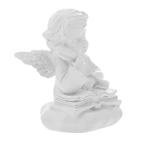 Produktbild: Toddmomy 4 Stück Engel Ornamente Puppe Baby-Dekor Figuren Engelfigur Statue Handwerk Engelsstatue aus Harz Römische Säule schmücken Dekorationen Skulptur Kunsthandwerk Weiß