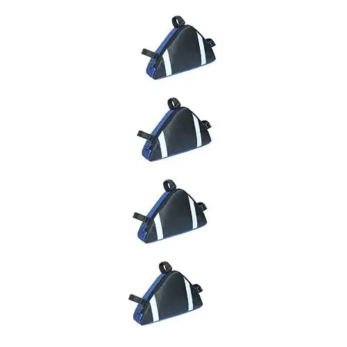 Produktbild: Toddmomy 4 Stück Fahrrad Dreieck Tasche Dreieckige Tasche Fahrradtasche Mit Schnellverschluss Dreieckige Fahrradrahmentasche Fahrradpacktasche Seitentasche Polyester Container Tragbar