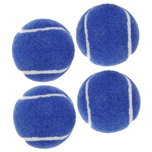 Produktbild: Toddmomy 4 Stück Hochelastische Tennisbälle für Training und Wettkampf für Anfänger Erwachsene und Haustiere Vielseitige Übungsbälle mit Verbessertem Ballgefühl