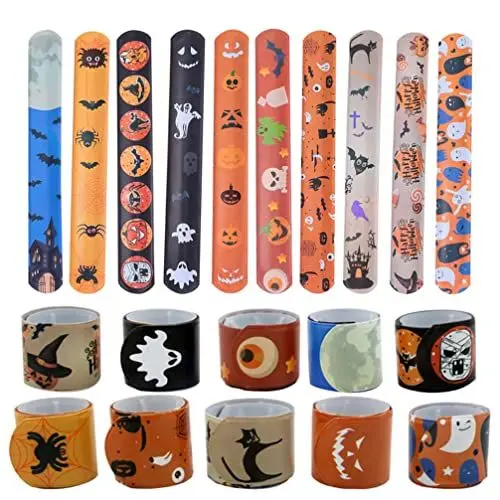 Produktbild: Toddmomy 50 Stück Halloween-Schlagarmbänder Halloween-Party-Armbänder Schlagbänder Für Das Handgelenk Halloween-Party-Requisite (Zufälliges Muster).