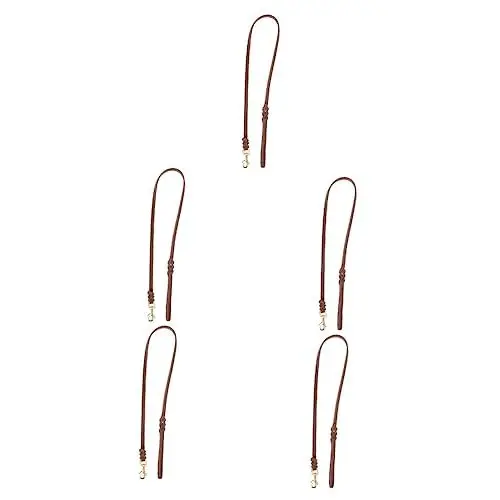 Produktbild: Toddmomy 5St Hundeleine tatsächl pet Supplies kuhfell Hund gürtel Leine Wanderseil Welpe verschleißfeste Haustierleine Hündchenleine tragbar Leinen Zubehör Rindsleder rot