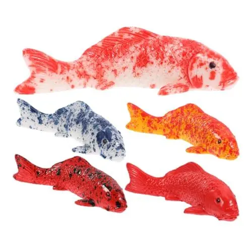 Produktbild: Toddmomy 5 StüCk KüNstliche Fische FüR Gartenteich: Schwimmende Fische,Teichfische Unecht FüR Den Haushalt Aquariendekoration