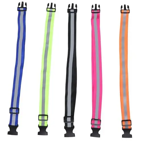 Produktbild: Toddmomy 5 Stück Reflexlaufgürtel Verstellbare Elastische Warnbänder für Hohe Sichtbarkeit Beim Nächtlichen Joggen Sicheres Laufen Reflektierende Sportgürtel für Outdoor Aktivitäten