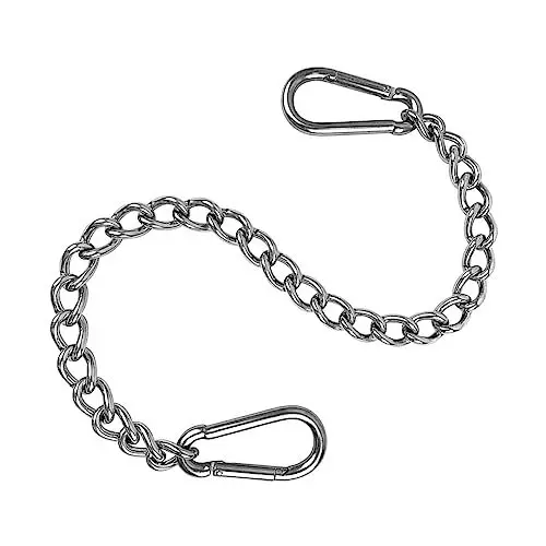 Produktbild: Toddmomy 5st Metallknöpfe Schwarze Kette Zum Aufhängen Hängemattenkette Aus Metall Hardware Für Hängesessel Ketten Für Reifen Rostfreier Stahl Karabinerhaken Die Schaukel