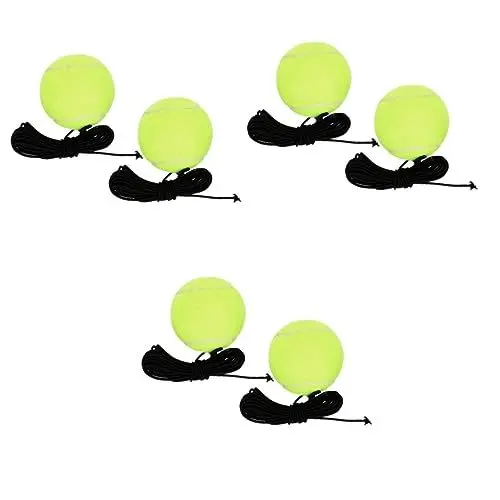 Produktbild: Toddmomy 6 STK Seiltennis Tennis-übungs-rebounder Tennistrainer Rebounder Tennisbälle Für Tennistrainer Spielzeug Für Draußen Werkzeug Trainingsmaterial Hohe Elastizität Individuell Gummi