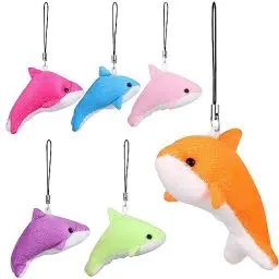 Produktbild: Toddmomy 6 Stück Delfin-Plüsch-Schlüsselanhänger, Stofftier, Mini-Plüsch-Delfin-Anhänger, Schlüsselanhänger, Dekoration für Partytütenfüller, Klassenzimmer-Belohnungen