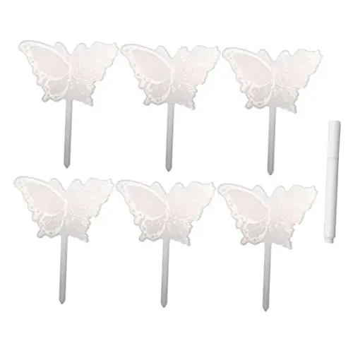 Produktbild: Toddmomy 6 Stück Etiketten für die Gartenarbeit Zubehör im Freien Markierungen Name Anlage Stichworte Gartenpflanzung Landmark Blumenetikett Gartenschilder für draußen Pflanzenetikett Acryl