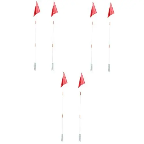 Produktbild: Toddmomy 6 Stück Fahrrad Fahnenmast Fahrrad Banner Fahnenmast Tragbare Sicherheitsflagge Fahrradanhänger Sicherheitsflagge Fahrradzubehör Fahrradflagge Mit Stange Für