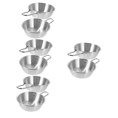 Produktbild: Toddmomy 8 Stk Campingschüssel Koreanische Makgeolli-schüssel Schüssel Zum Servieren Von Speisen Saucenbecher Aus Metall Schüssel Reiswein Wasserschale Südkorea Runden Edelstahl 304