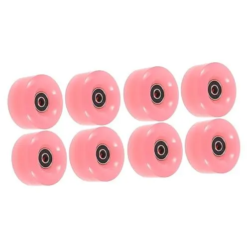 Produktbild: Toddmomy 8 Stück Rollschuh-Rollschuh-Räder Indoor-Scooter-Räder Quad-Rollschuh-Räder Kinder-Skate-Reithose Rollschuh-Räder Kind Zweireihiges Longboard-Rad Metall Rosa