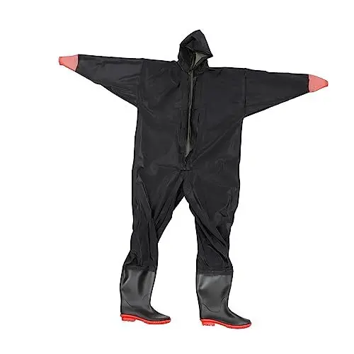 Produktbild: Toddmomy Anglerhose Watanzüge Zum Angeln Wathosen Für Männer Fischer-Overalls Latzhosen Für Herren Wathosen Mit Stiefeln Neopren Hüftwathosen Damen Nass Gestrick Mann Ski Hosen Hohe Taille