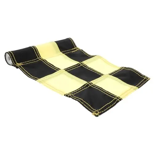 Produktbild: Toddmomy Golf Flagge Hochwertige Golf Trainingsflagge Mit Anti-verschleiß Material Für Präzises Üben Dem Golfplatz Gelb-schwarz Kariert Langlebig Und Farbecht