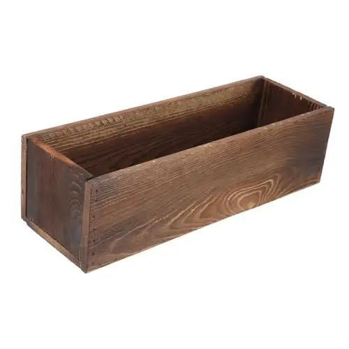 Produktbild: Toddmomy Holz-blumenkasten Für Garten Und Balkon Carbonisiertes Holz Wetterfest Vintage Pflanzkübel Für Blumen Und Sukkulenten Dekorativ Und Langlebig