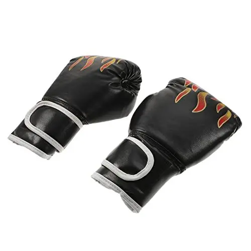 Produktbild: Toddmomy Schützende Boxhandschuhe Für Spiele Flammenmuster Handschuhe Für Taekwondo Kickboxen Zufällige Farbe