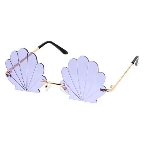Produktbild: Toddmomy Brille Verkleiden Randlose Muschel Sonnenbrille Schubstuelbrille Hülle Party Sonnenbrillen Disco Sonnenbrille Unregelm??ige Brille Party Gef?lligkeiten für Frauen ?nner Lustige Sonnenbrille