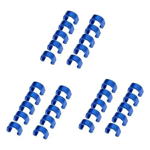 Produktbild: Toddmomy Fahrradzubehör 30 Stück Geformtes Kabel Umwerfer Rohrgehäuse C C-Bikes Schnalle Kabel Schlauch Blaue Linie Befestigungszubehör U-Führung Fahrräder Bremse Für Fahrrad-Clips