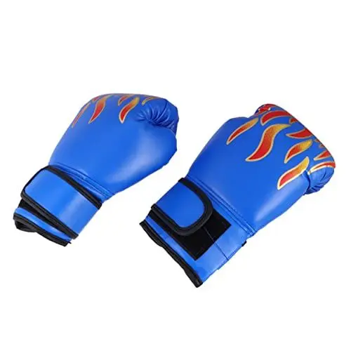 Produktbild: Toddmomy Mädchen Pu Boxhandschuhe Mit Flammenmuster Atmungsaktive Trainingshandschuhe Für Taekwondo Kickboxing Und Sparring Punch Mitts Zufällige Farben